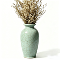 Pale Celadon Crackle Glaze Urn Vase