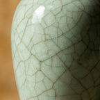 Pale Celadon Crackle Glaze Urn Vase