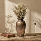 Distressed Forged Copper Urn Vase